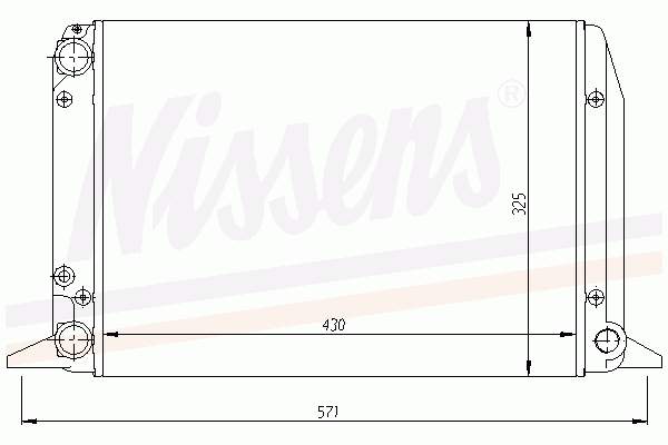 Radiador de esfriamento de motor 60490 Nissens