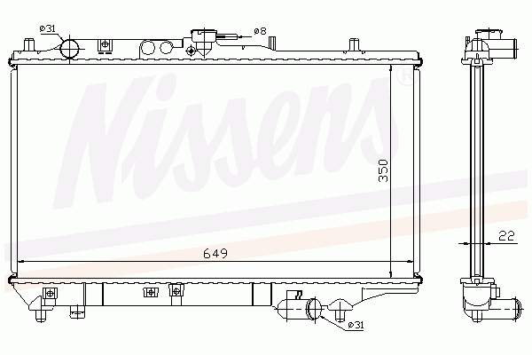 Купить 62408A Nissens Радиатор водяной