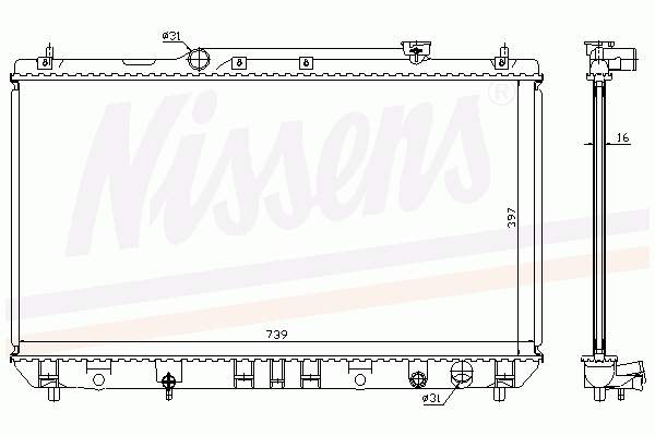 64703A Nissens radiador de esfriamento de motor