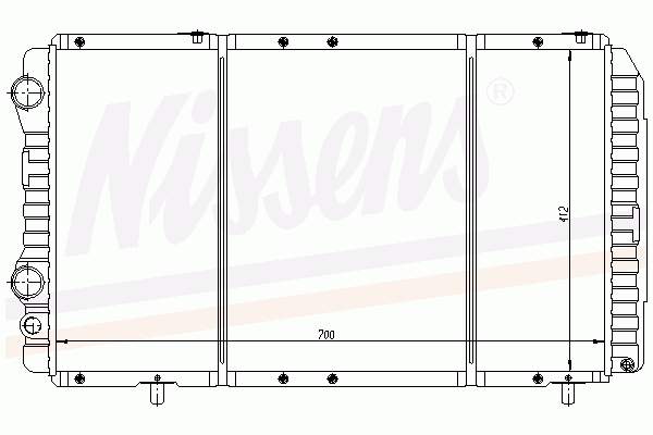 Radiador de esfriamento de motor 61862 Nissens