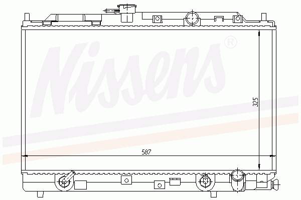 Radiador de esfriamento de motor 63302 Nissens