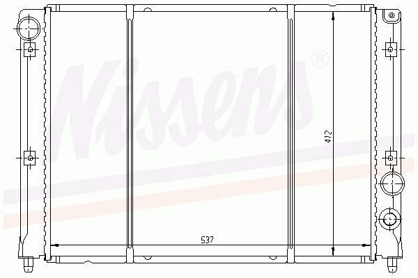 Radiador de esfriamento de motor 60012 Nissens