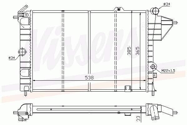 63054 Nissens radiador de esfriamento de motor