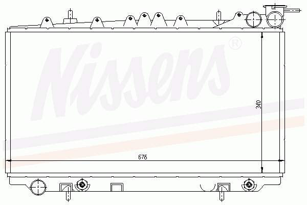 2146071J01 Nissan radiador de esfriamento de motor