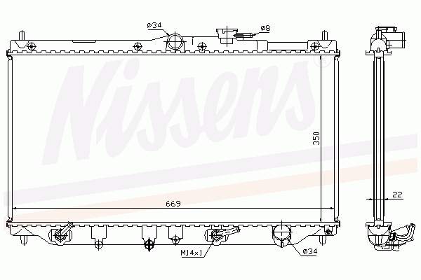 62283A Nissens radiador de esfriamento de motor