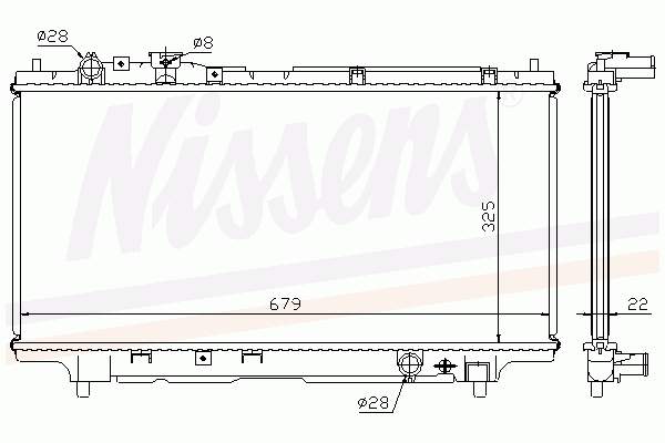 62383A Nissens radiador de esfriamento de motor