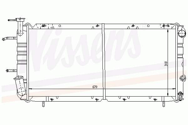 64095 Nissens radiador de esfriamento de motor