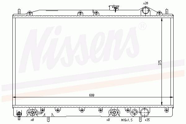 62835 Nissens radiador de esfriamento de motor