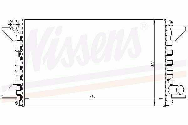 Radiador de esfriamento de motor 61190 Nissens