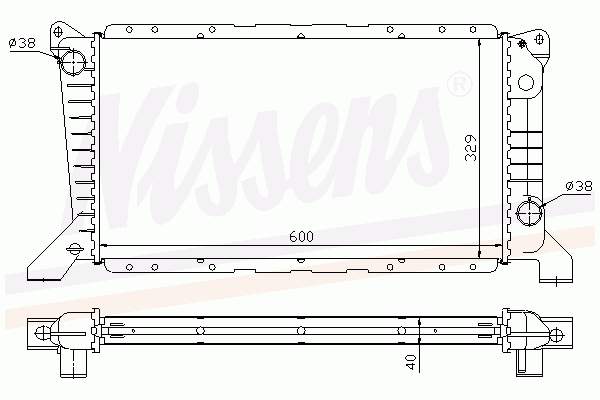 62241A Nissens radiador de esfriamento de motor