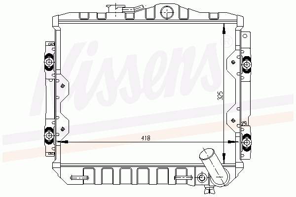 Radiador de esfriamento de motor 62824 Nissens