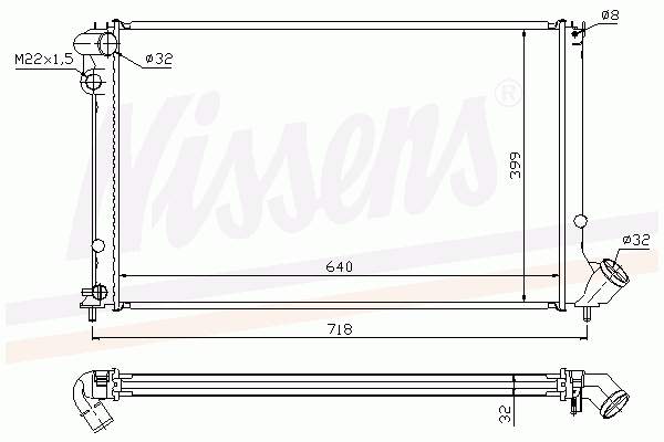 63733A Nissens radiador de esfriamento de motor