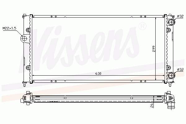 65268A Nissens radiador de esfriamento de motor