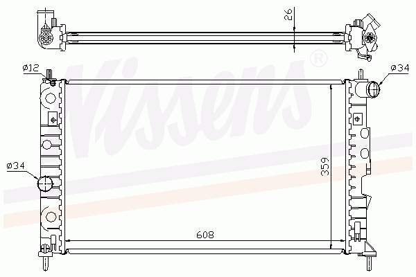 68002A Nissens radiador de esfriamento de motor