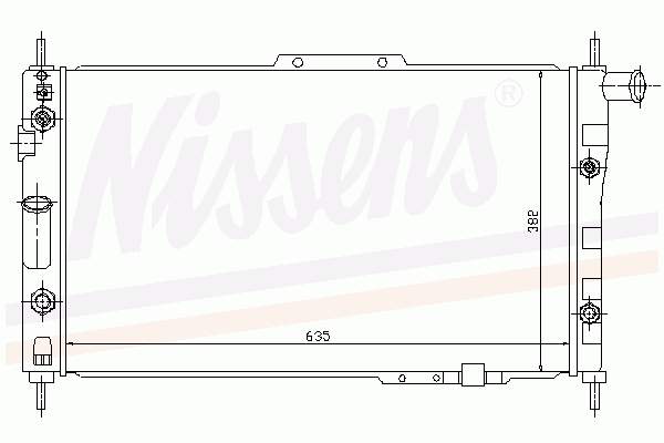 Radiador de esfriamento de motor 61657 Nissens