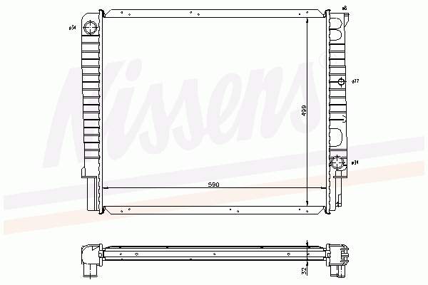 3547145 Volvo radiador de esfriamento de motor