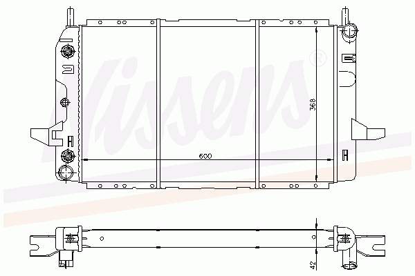 62214 Nissens radiador de esfriamento de motor