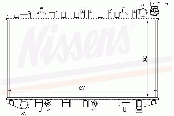 2146064J00 Nissan radiador de esfriamento de motor