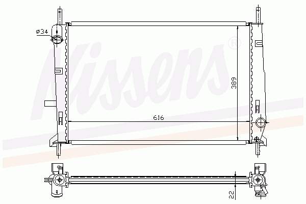 62104A Nissens radiador de esfriamento de motor