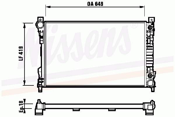 2035000303 Mercedes radiador de esfriamento de motor