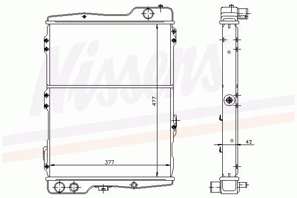 60441 Nissens radiador de esfriamento de motor