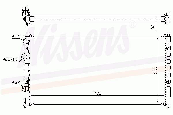 65252A Nissens radiador de esfriamento de motor