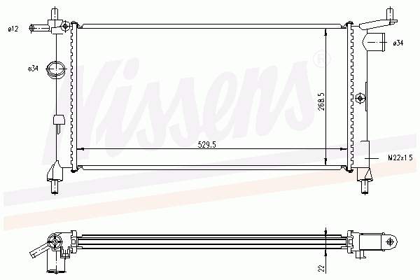 63285A Nissens radiador de esfriamento de motor