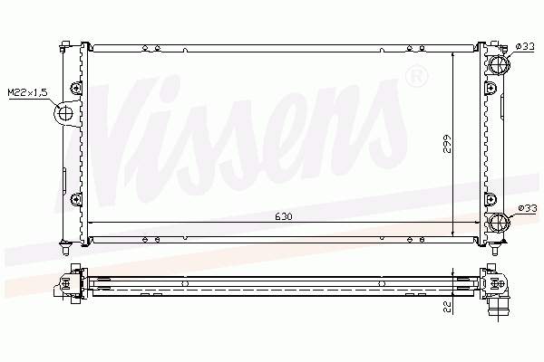 63997A Nissens radiador de esfriamento de motor