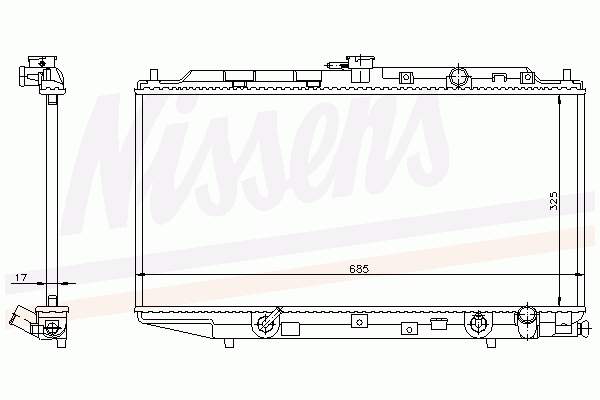 62255 Nissens radiador de esfriamento de motor