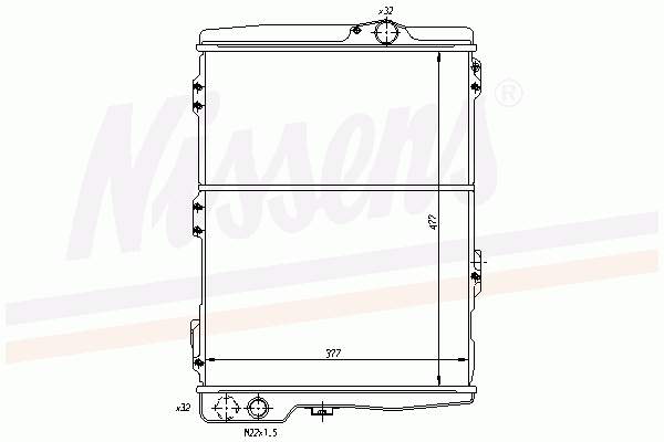 Radiador de esfriamento de motor 65263 Nissens