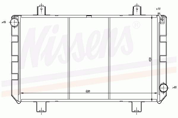 6124012 Ford radiador de esfriamento de motor