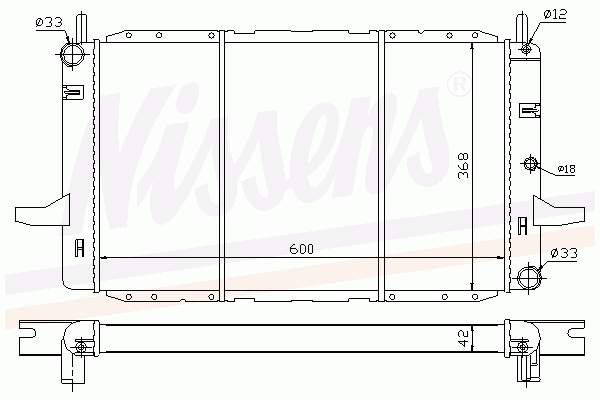 6198624 Ford radiador de esfriamento de motor