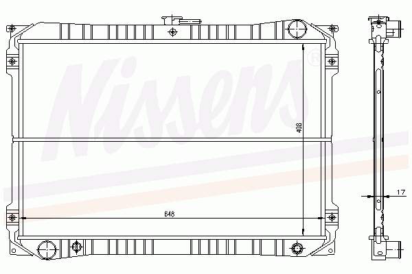 Radiador de esfriamento de motor 62418 Nissens