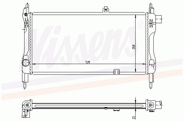 63238A Nissens radiador de esfriamento de motor