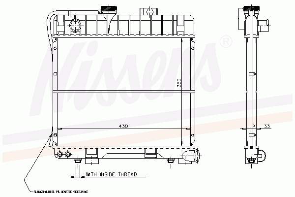 RA0050260 Jdeus radiador de esfriamento de motor