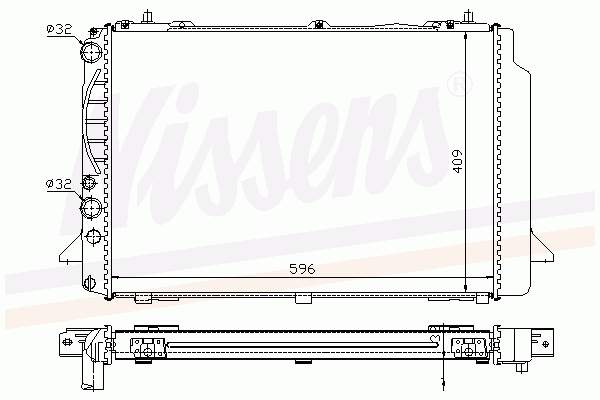 Radiador de esfriamento de motor 60466A Nissens