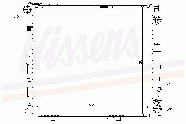 62699A Nissens radiador de esfriamento de motor