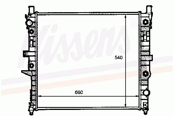 62619 Nissens radiador de esfriamento de motor