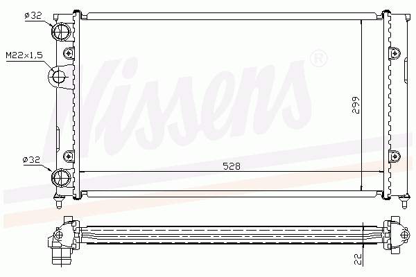 65187 Nissens radiador de esfriamento de motor