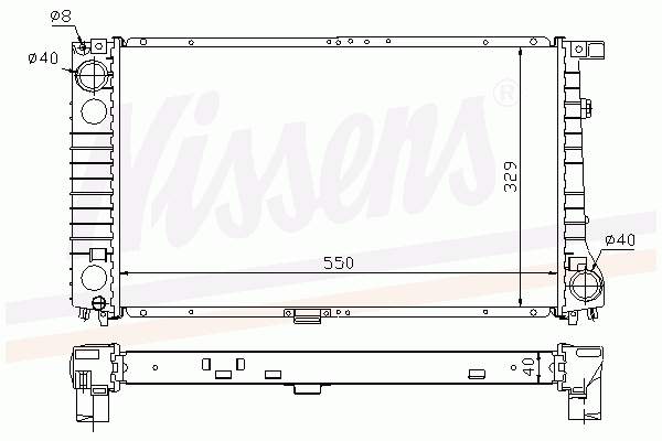 60757A Nissens radiador de esfriamento de motor