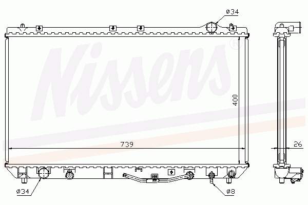 DATO276 Cooldog radiador de esfriamento de motor