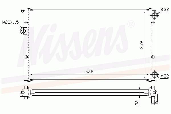 65247A Nissens radiador de esfriamento de motor