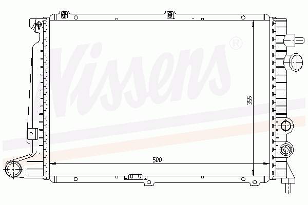 63057 Nissens radiador de esfriamento de motor