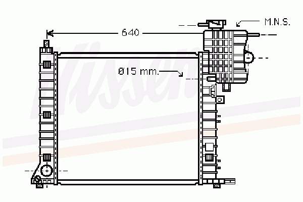 62559 Nissens radiador de esfriamento de motor