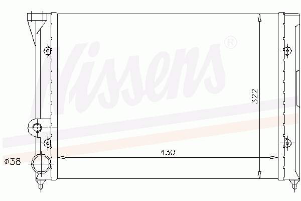 Radiador de esfriamento de motor 65288 Nissens