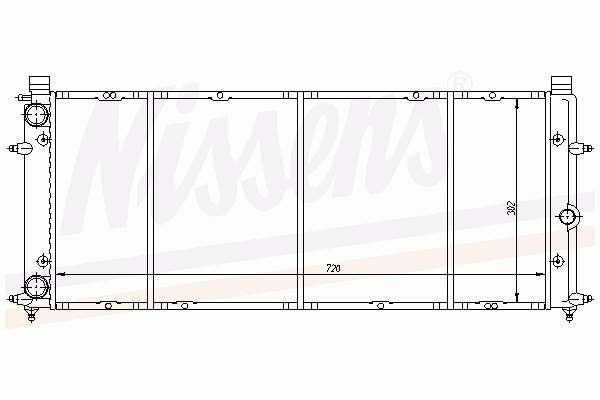 Radiador de esfriamento de motor 65184 Nissens