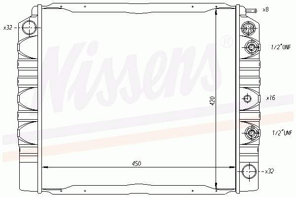 Radiador de esfriamento de motor para Volvo 940 (945)