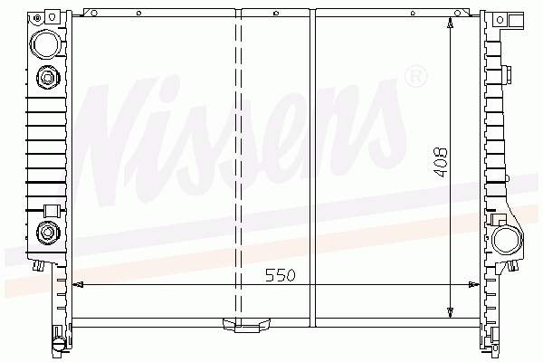 60792 Nissens radiador de esfriamento de motor