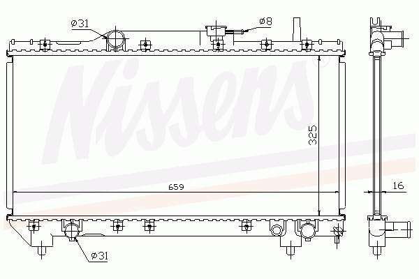 64838A Nissens radiador de esfriamento de motor