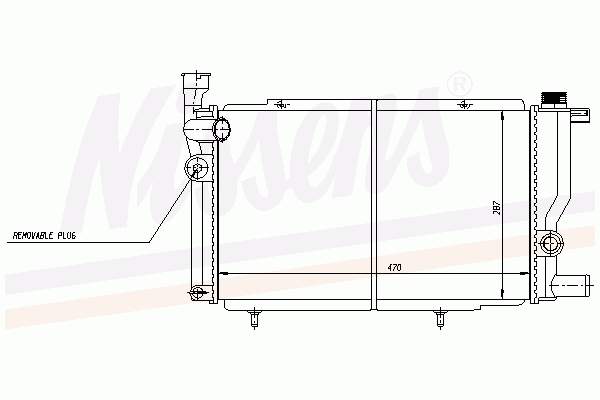 63425 Nissens radiador de esfriamento de motor